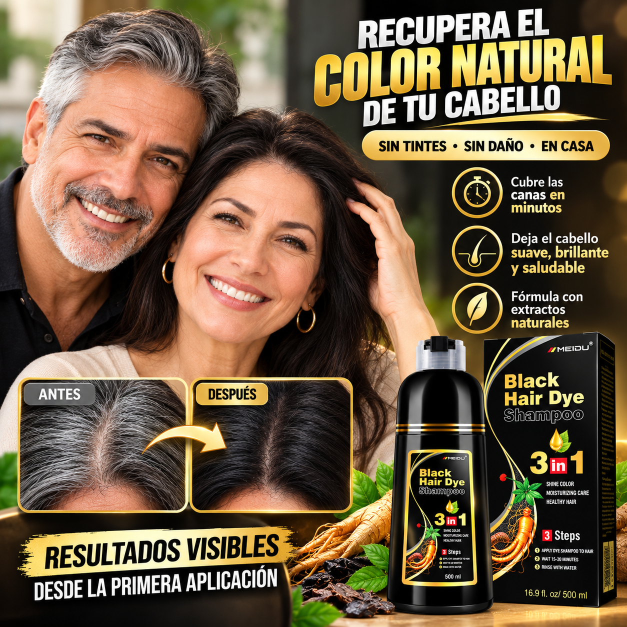 Shampoo Anticanas - Black Hair Dye